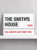 Loveabode personalised man cave white bar sign, UK version