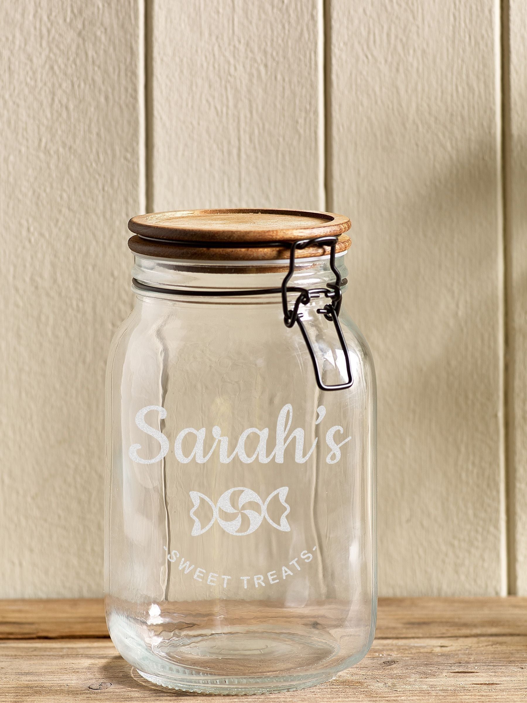 Personalised sweet jar 1500ml, imported from the UK