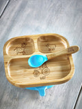 Loveabode personalised baby farm feeding plate 180mm, UK version