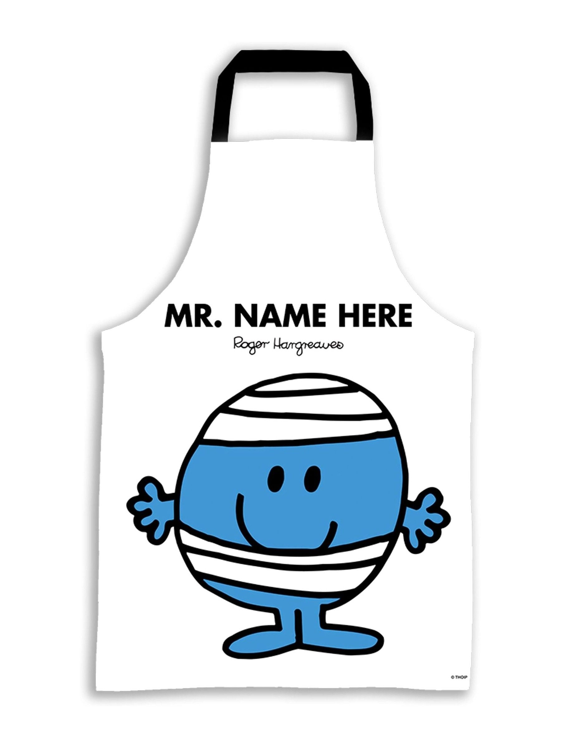 Star Editions Mr Men personalised cotton apron adult size, UK version