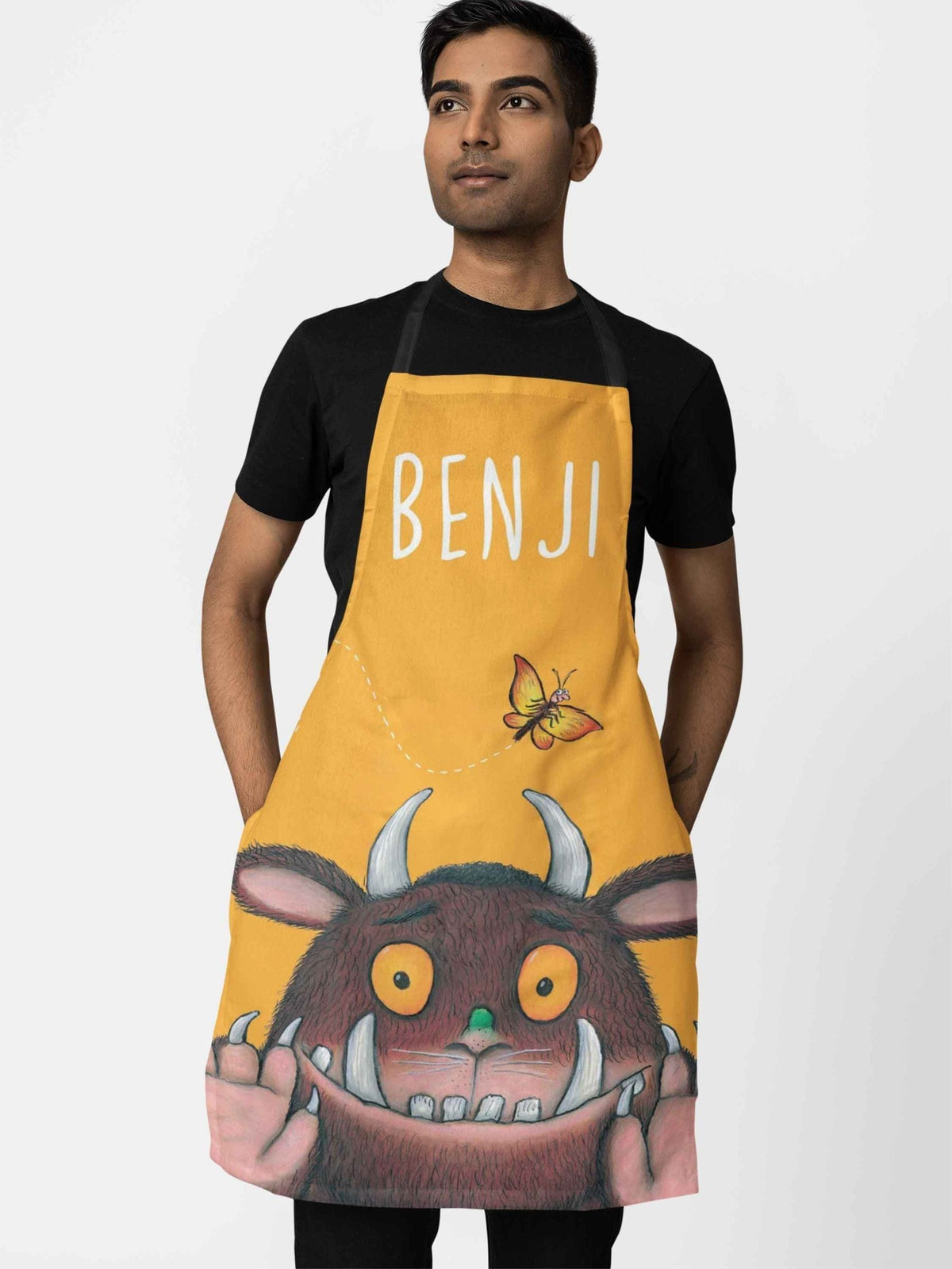 Star Editions yellow Gruffalo apron adults (British brand)