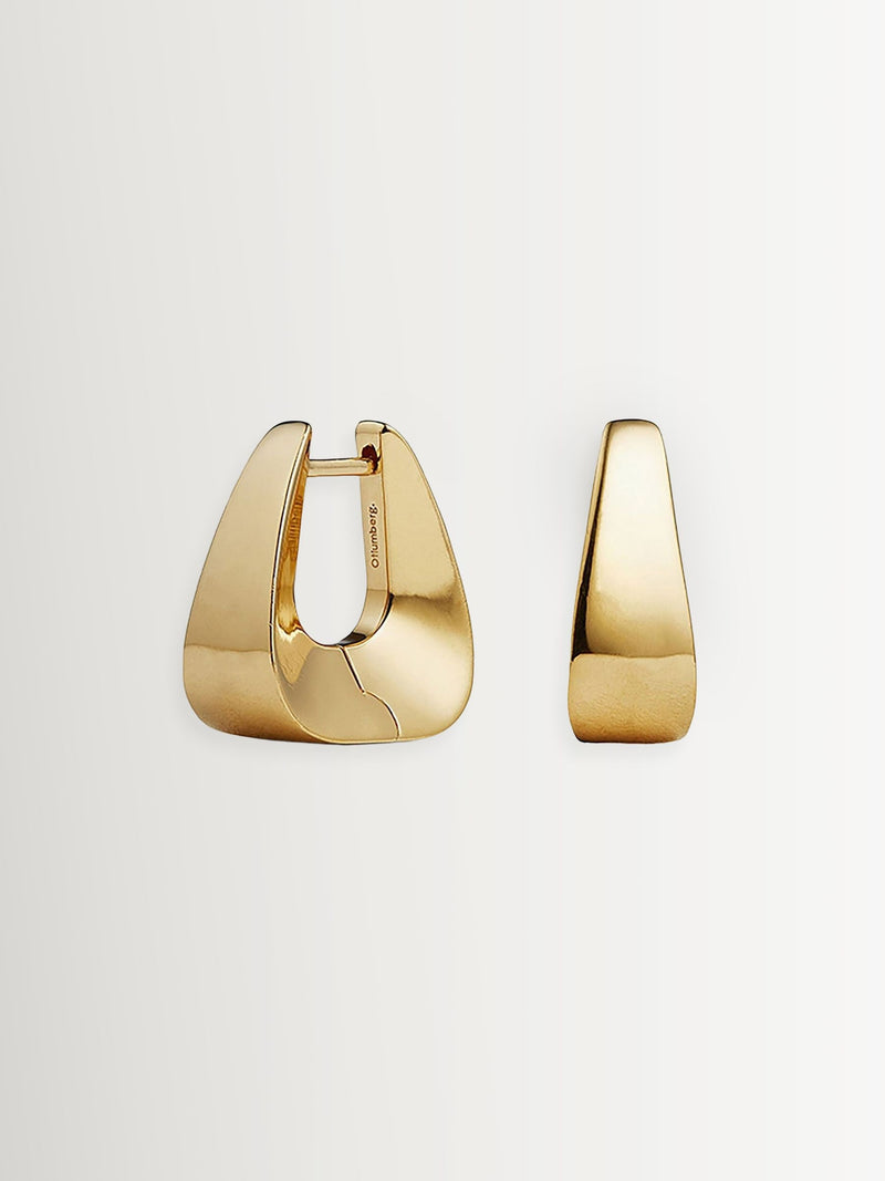 Otiumberg gold vermeil Delta hoops, UK version