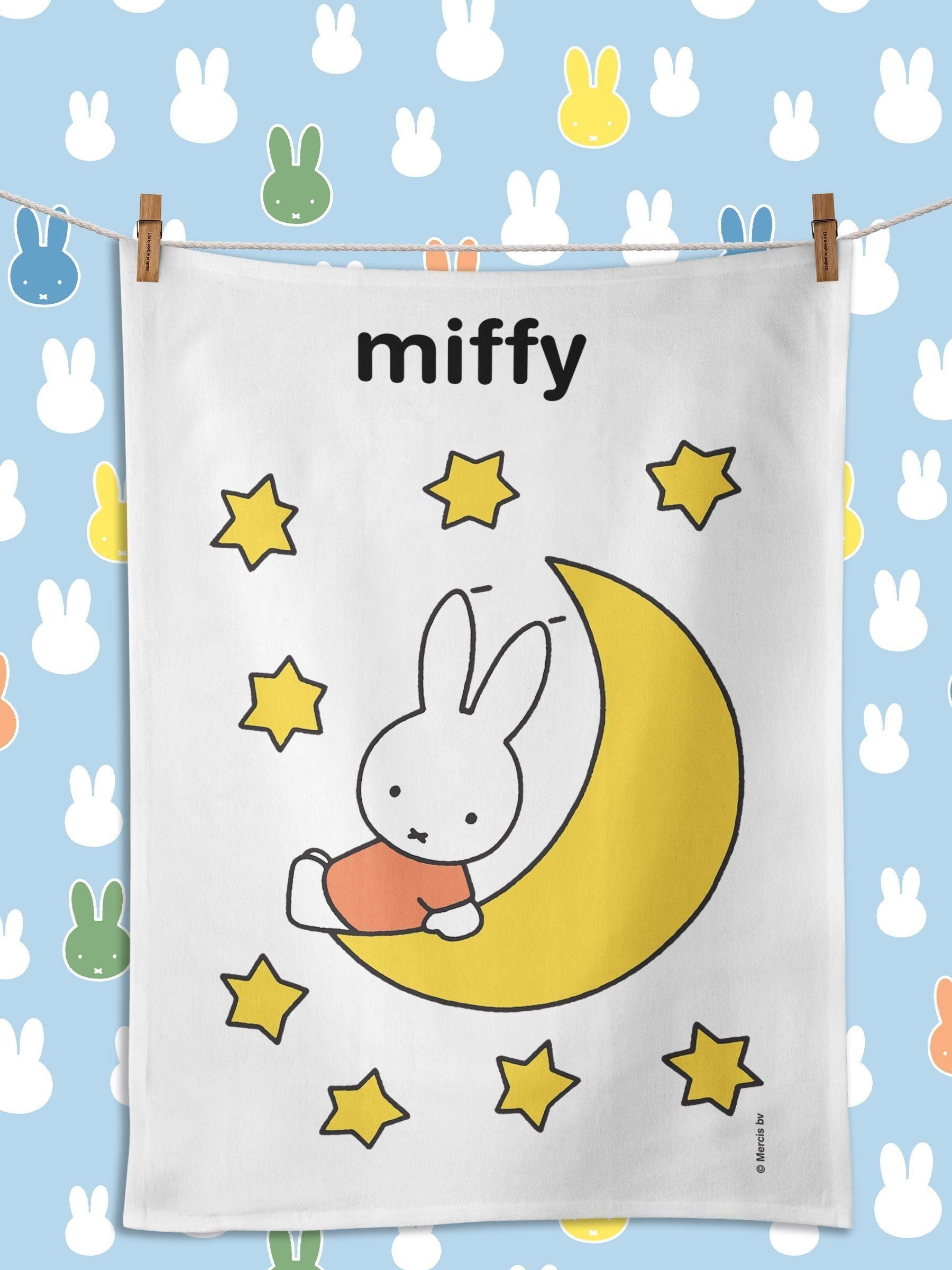 Star Editions personalised Miffy tea towel 50x70cm - British product