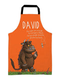 Star Editions orange personalised Gruffalo kids apron, imported from the UK
