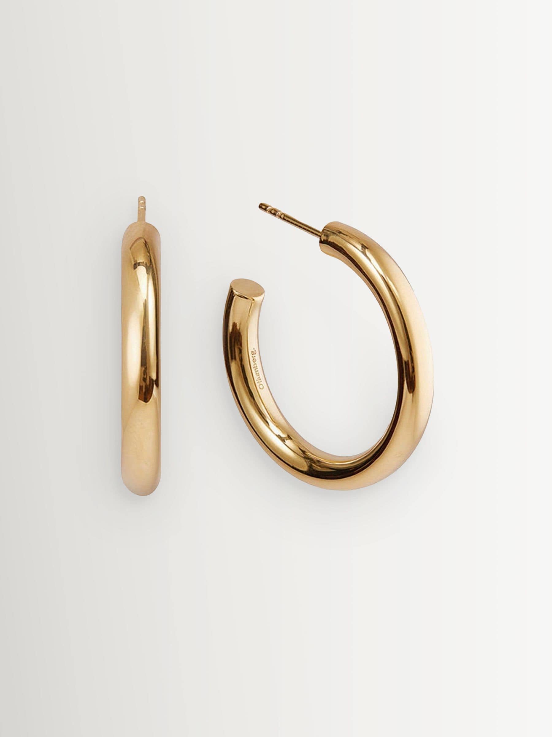 Otiumberg gold vermeil chunky hoop earrings (British brand)