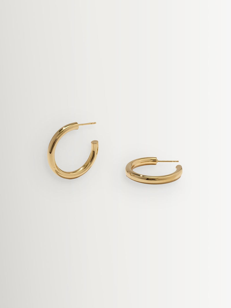 Otiumberg gold vermeil chunky hoop earrings (British brand)