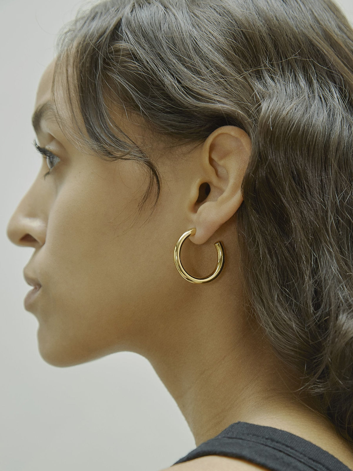 Otiumberg gold vermeil chunky hoop earrings (British brand)