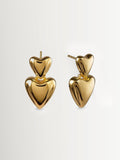 Otiumberg gold vermeil heart earrings, UK version