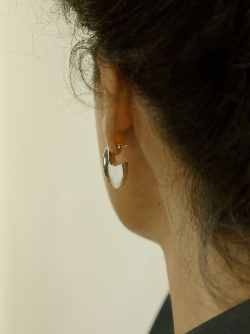 Otiumberg sterling silver pebble earrings (British brand)