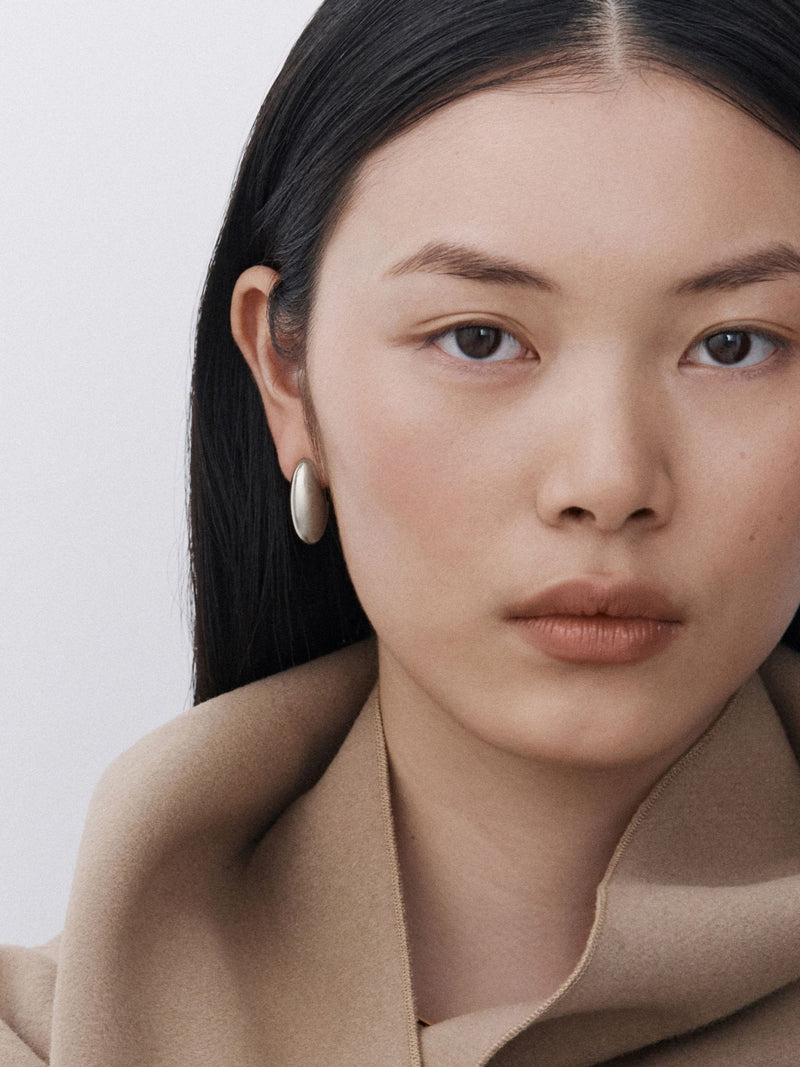 Otiumberg sterling silver pebble earrings (British brand)