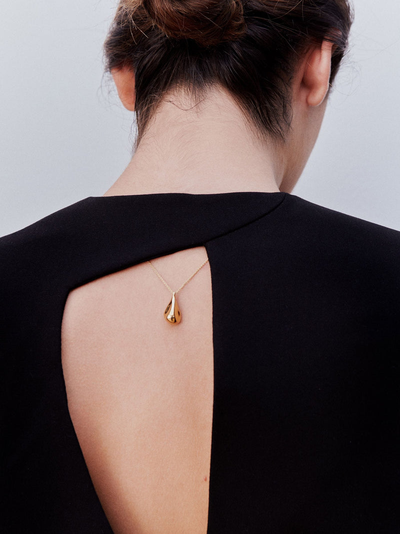 Otiumberg gold vermeil fluid pebble necklace (British brand)