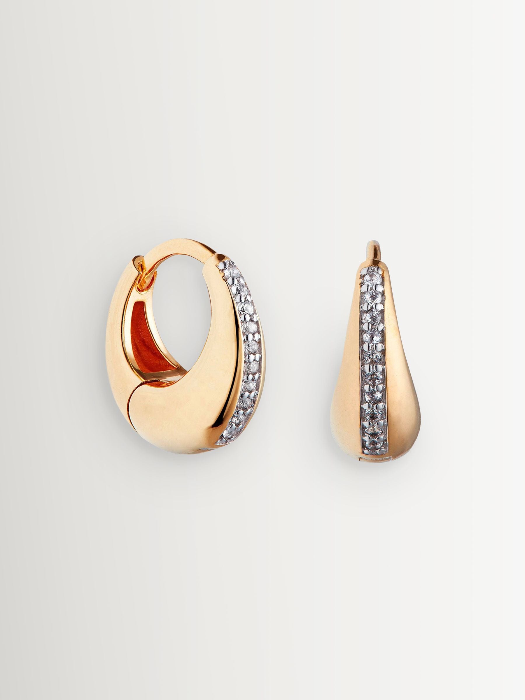 Otiumberg Gold Vermeil mini graduated hoops, imported from the UK