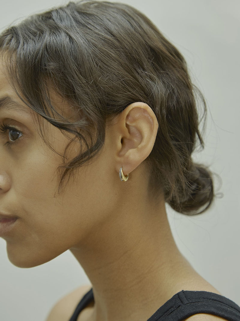 Otiumberg Gold Vermeil mini graduated hoops, imported from the UK