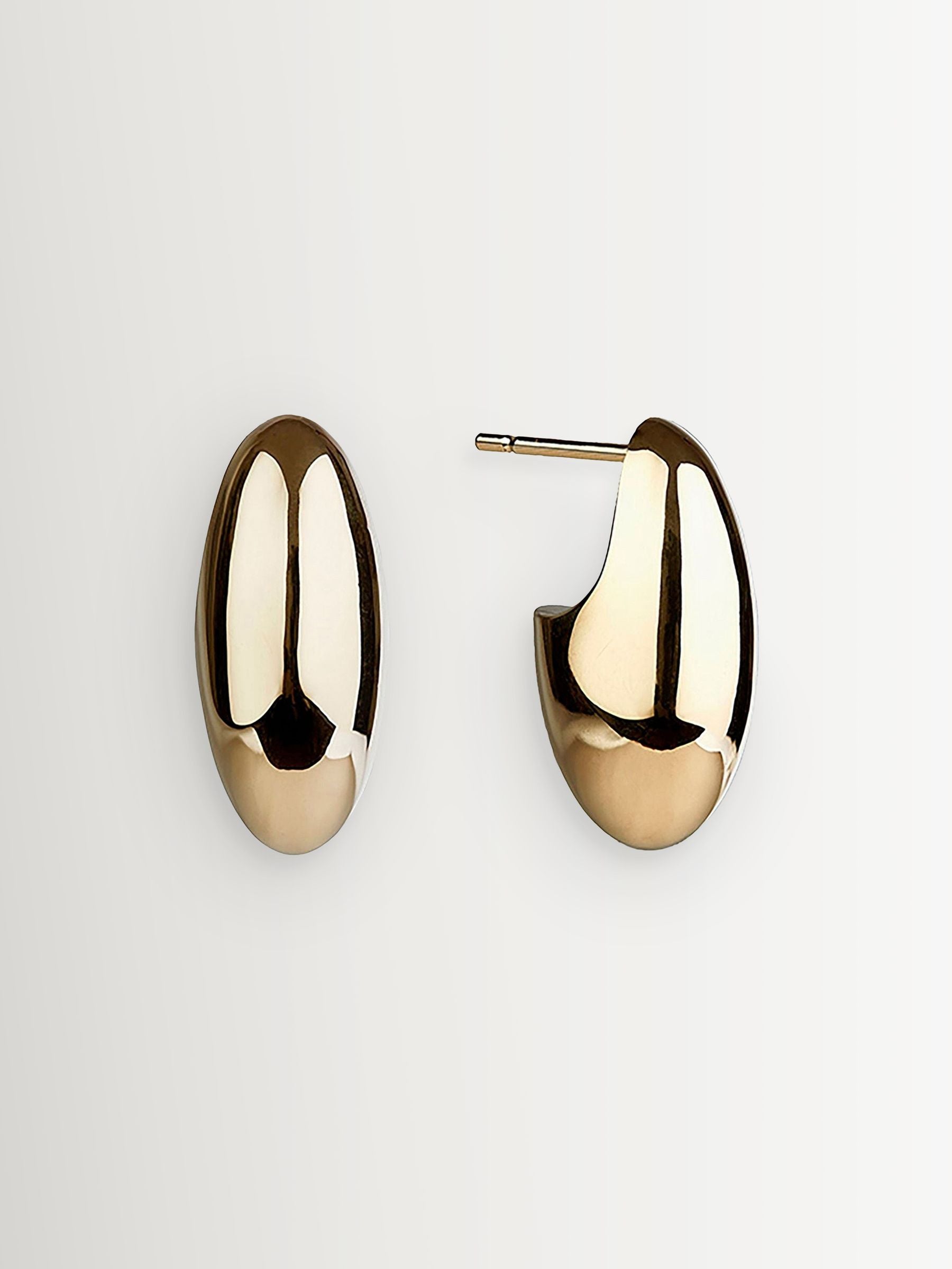 Otiumberg small pebble gold vermeil earrings - British product