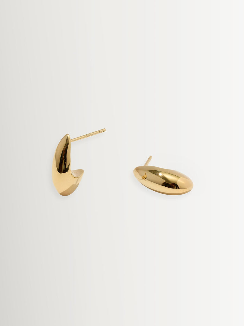 Otiumberg small pebble gold vermeil earrings - British product