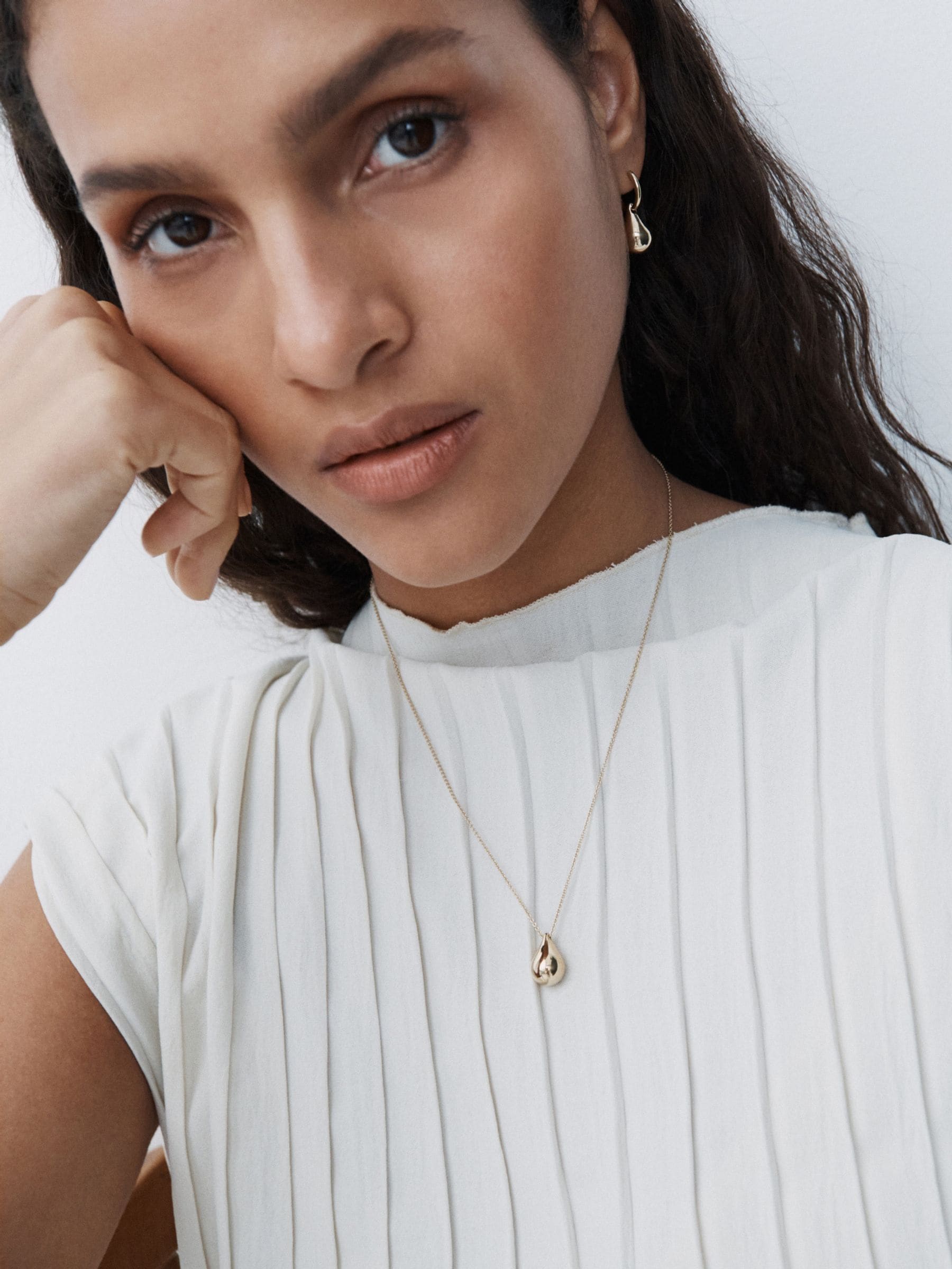 Otiumberg gold vermeil Stilla earrings, imported from the UK