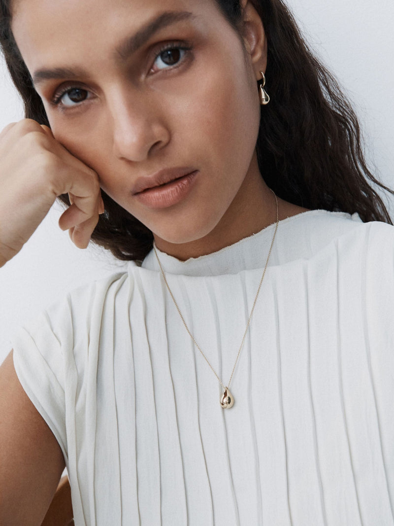 Otiumberg gold vermeil Stilla earrings, imported from the UK