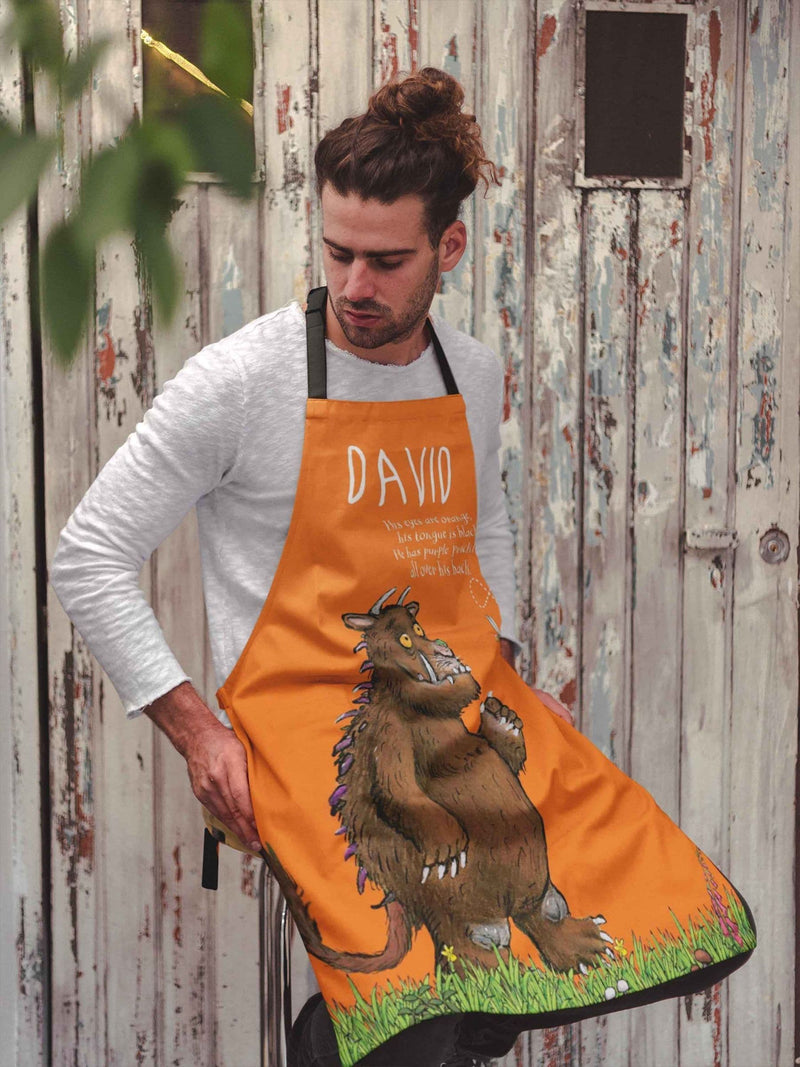 Star Editions Orange Personalised Gruffalo apron adult size (British brand)