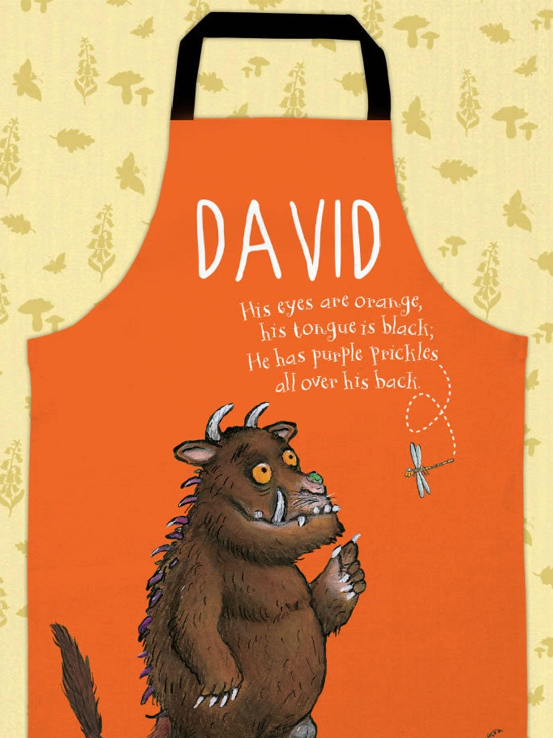 Star Editions Orange Personalised Gruffalo apron adult size (British brand)