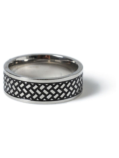 Next Silver Tone Stainless Steel Plait Ring- Buy online at McGrocer