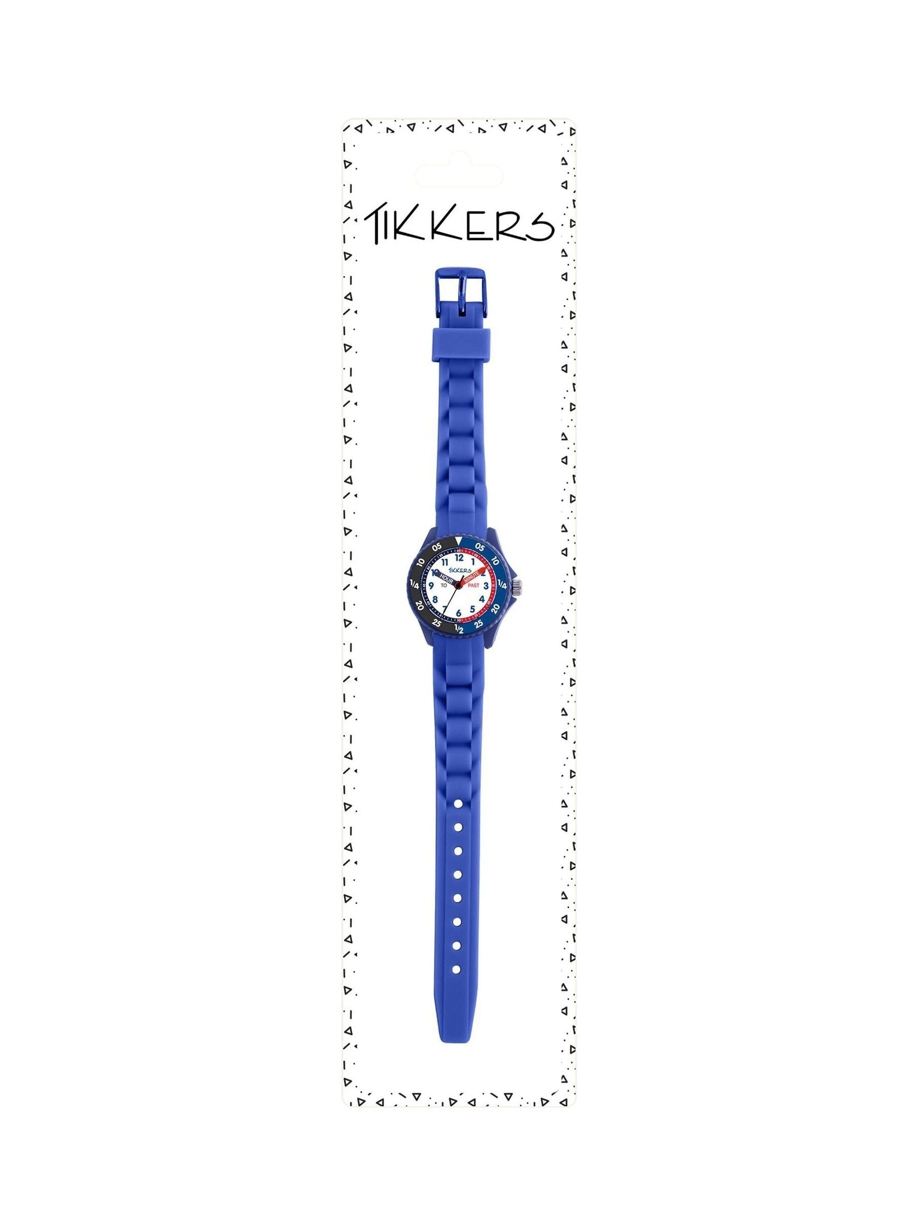 Tikkers lilac and pink time teacher watch with silicone strap, imported from the UK