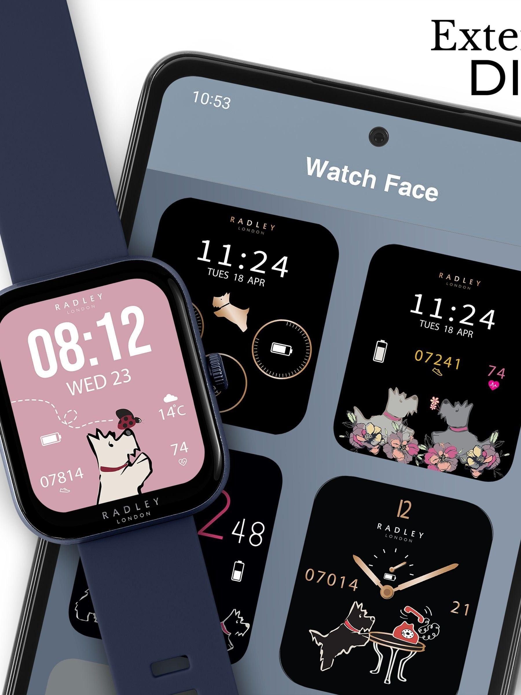 Radley Pink Series 32 smart watch 38mm, imported from the UK