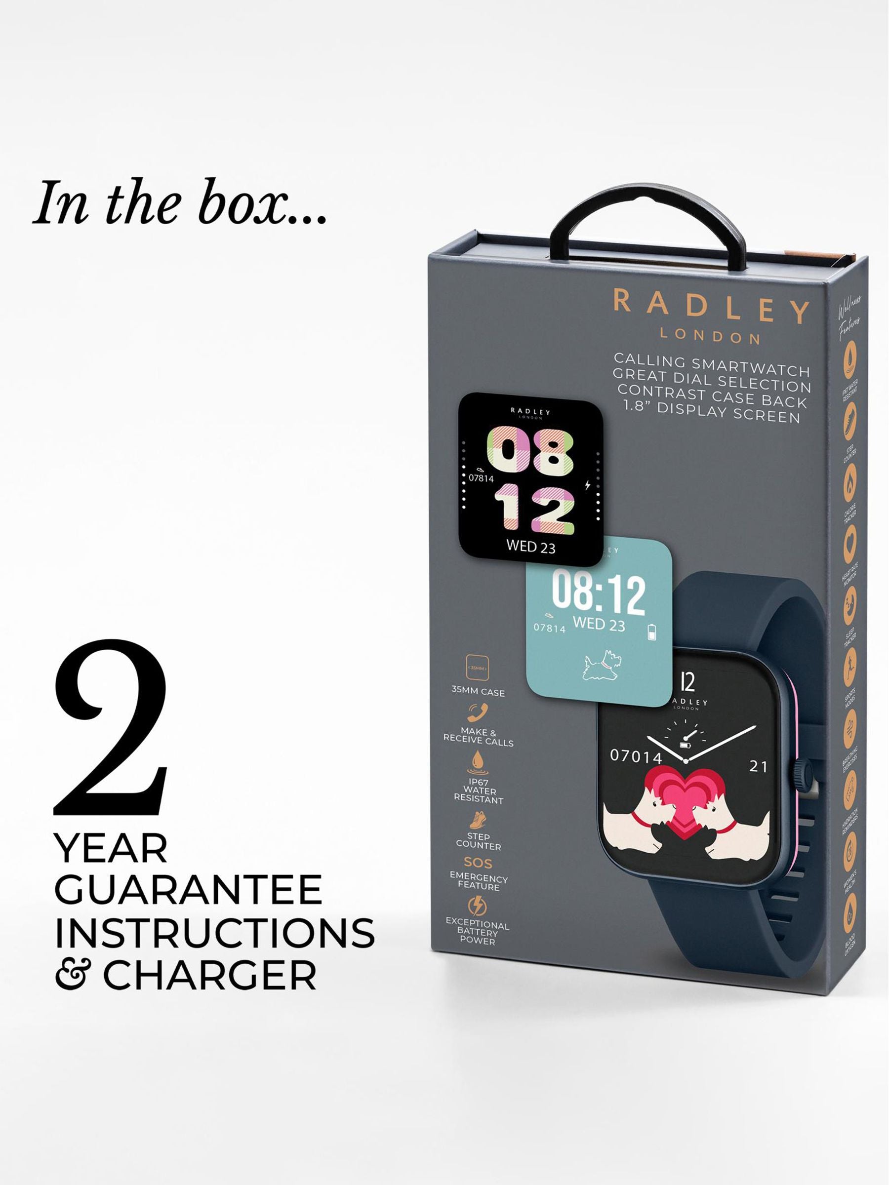 Radley Pink Series 32 smart watch 38mm, imported from the UK
