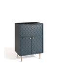 La Redoute Prussian Blue Luxore Pine bar cabinet, UK version