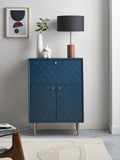 La Redoute Prussian Blue Luxore Pine bar cabinet, UK version