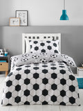 Catherine Lansfield football duvet cover set in grey - British product