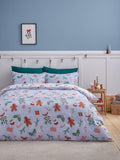 Catherine Lansfield Blue Christmas Gingerbread Non-Iron Duvet Cover Set - British product