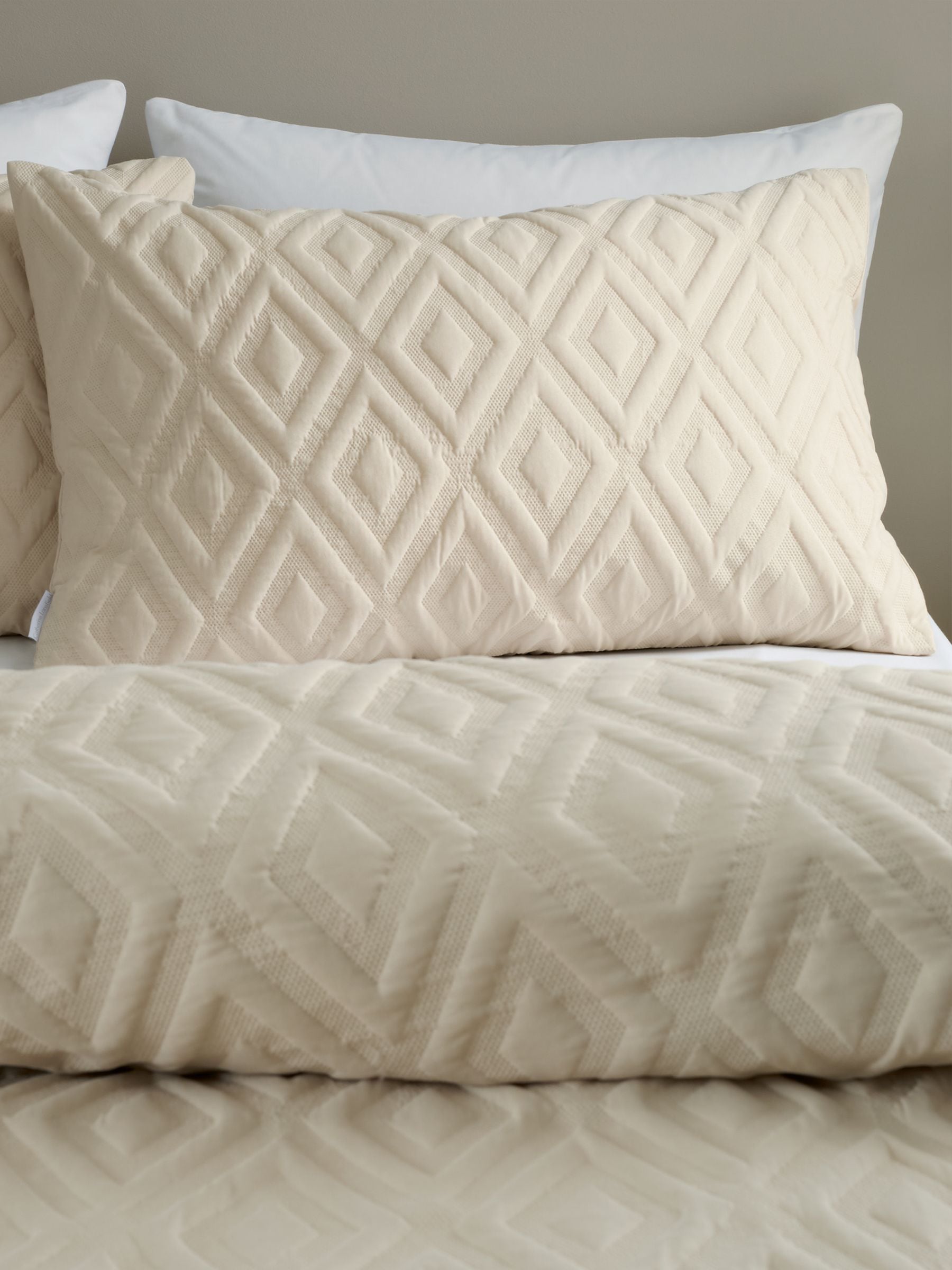 Catherine Lansfield Natural Jacob Geo duvet cover set - British product