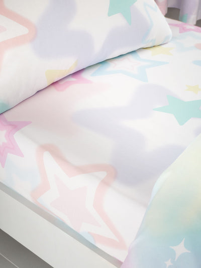 Next Pink Ombre Stars Fitted Sheet with 25cm Elasticated Depth- Buy online at McGrocer