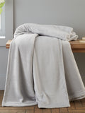 Catherine Lansfield Chambray Blue Raschel Soft Velvet Touch Throw Blanket 130x170cm