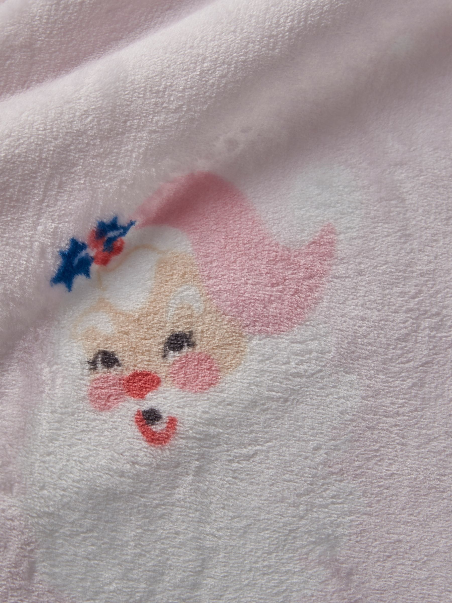 Catherine Lansfield vintage Santa fleece throw 130x170cm, UK version