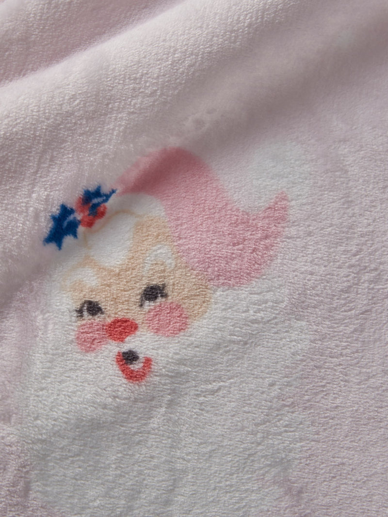Catherine Lansfield vintage Santa fleece throw 130x170cm, UK version