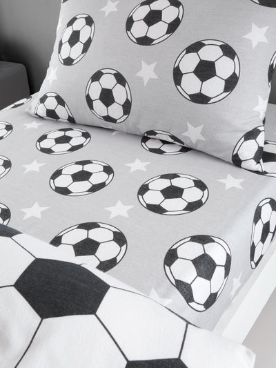 Drap-housse de lit de football 100 % coton brossé supersoft gris Catherine Lansfield Next - Achetez en ligne sur McGrocer