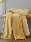 Catherine Lansfield Chambray Blue Raschel Soft Velvet Touch Throw Blanket 130x170cm