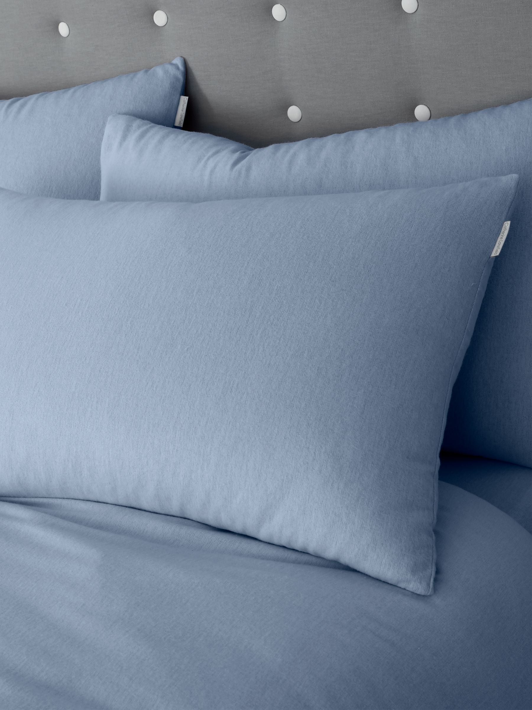 Catherine Lansfield chambray blue pillowcases 50x75 cm, imported from the UK