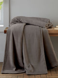 Catherine Lansfield Chambray Blue Raschel Soft Velvet Touch Throw Blanket 130x170cm
