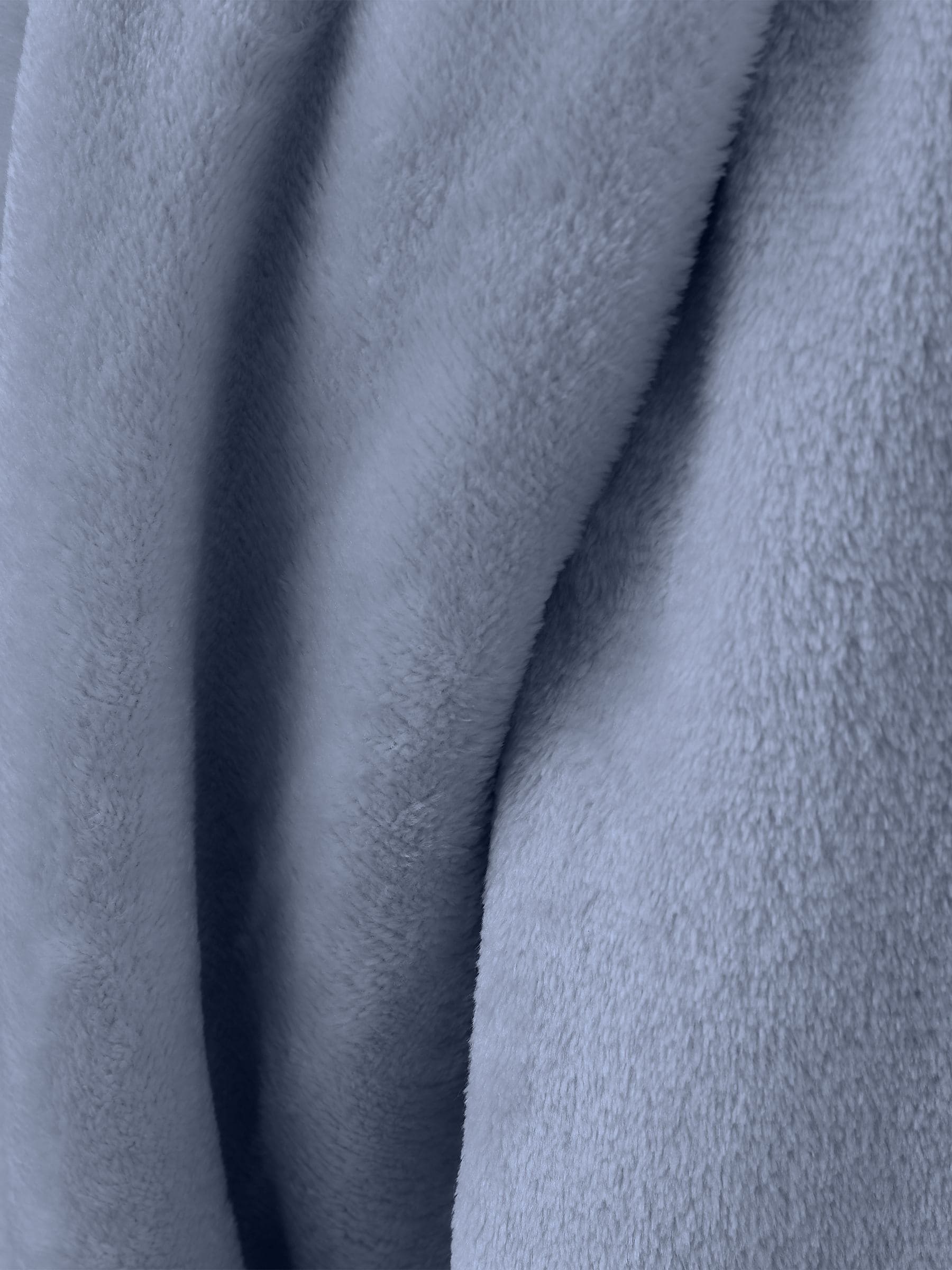 Catherine Lansfield Chambray Blue raschel soft velvet touch throw 130x170cm, UK version
