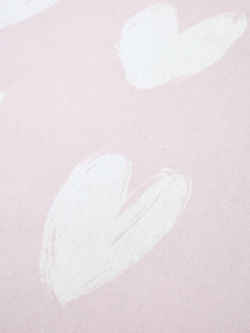 Catherine Lansfield pink hearts fitted bed sheet - British product