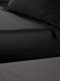 Catherine Lansfield Black Silky Soft Satin Fitted Sheet