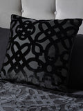 Catherine Lansfield Natural Lattice Cut Velvet Cushion