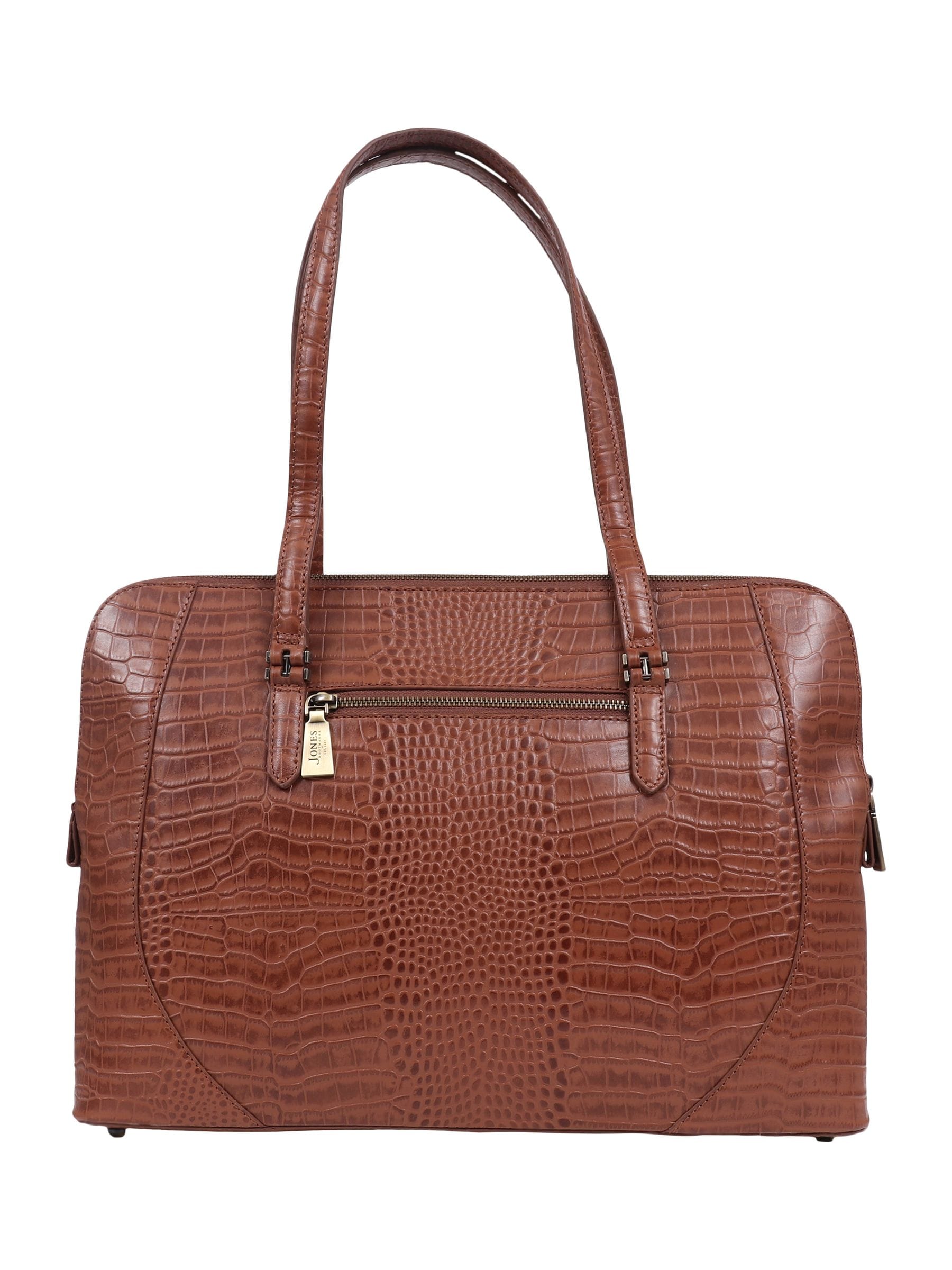 Jones Bootmaker tan croc shoulder bag (British brand)
