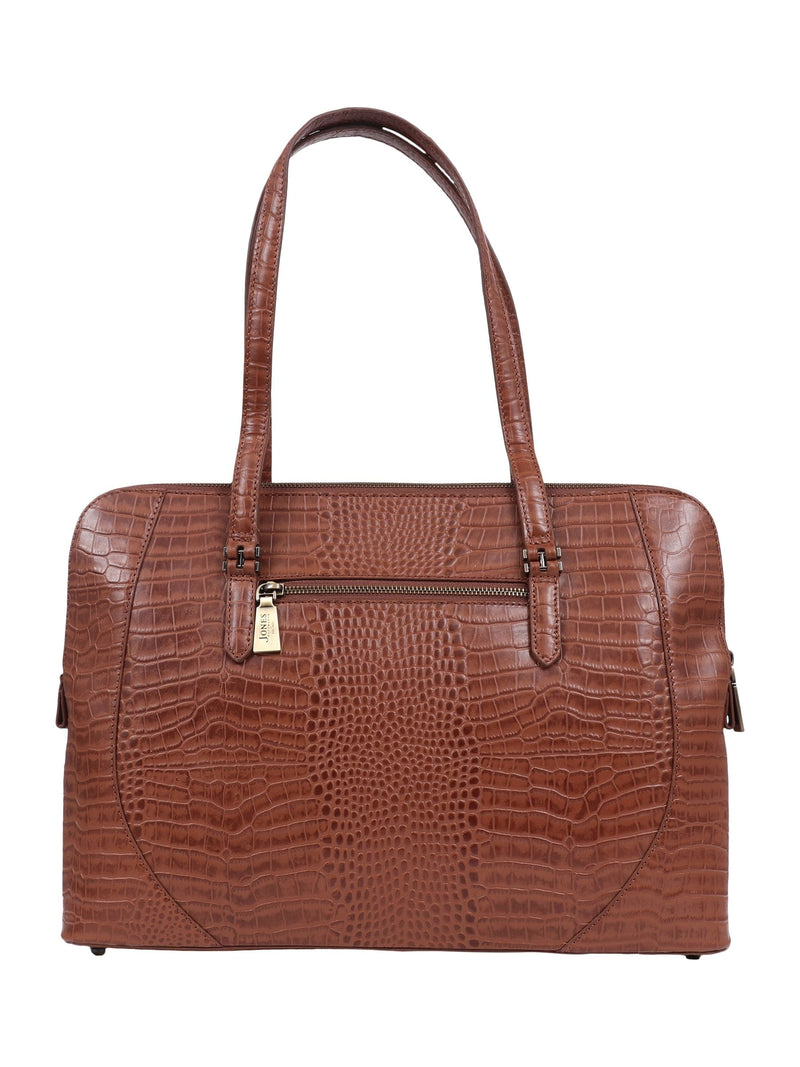 Jones Bootmaker tan croc shoulder bag (British brand)