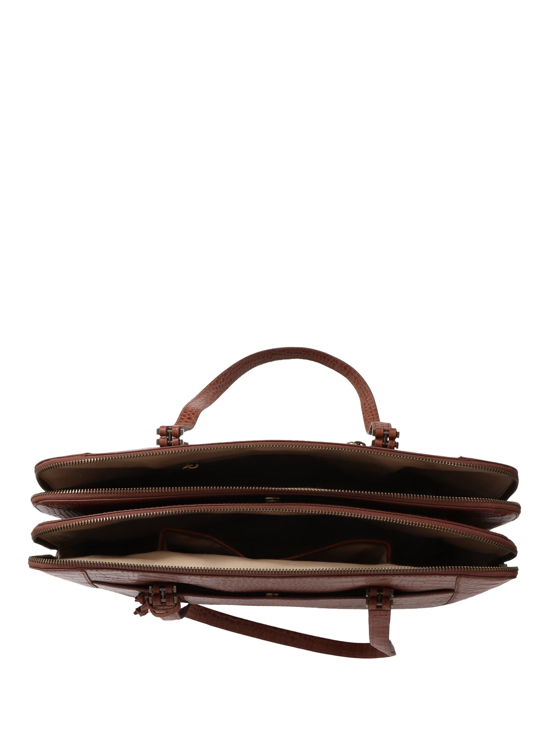 Jones Bootmaker tan croc shoulder bag (British brand)