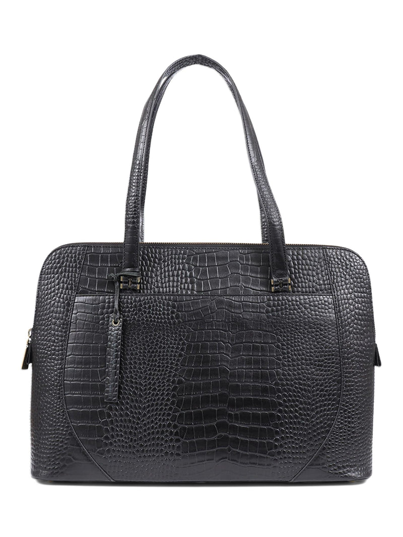 Jones Bootmaker Tan Croc Wynter Shoulder Bag
