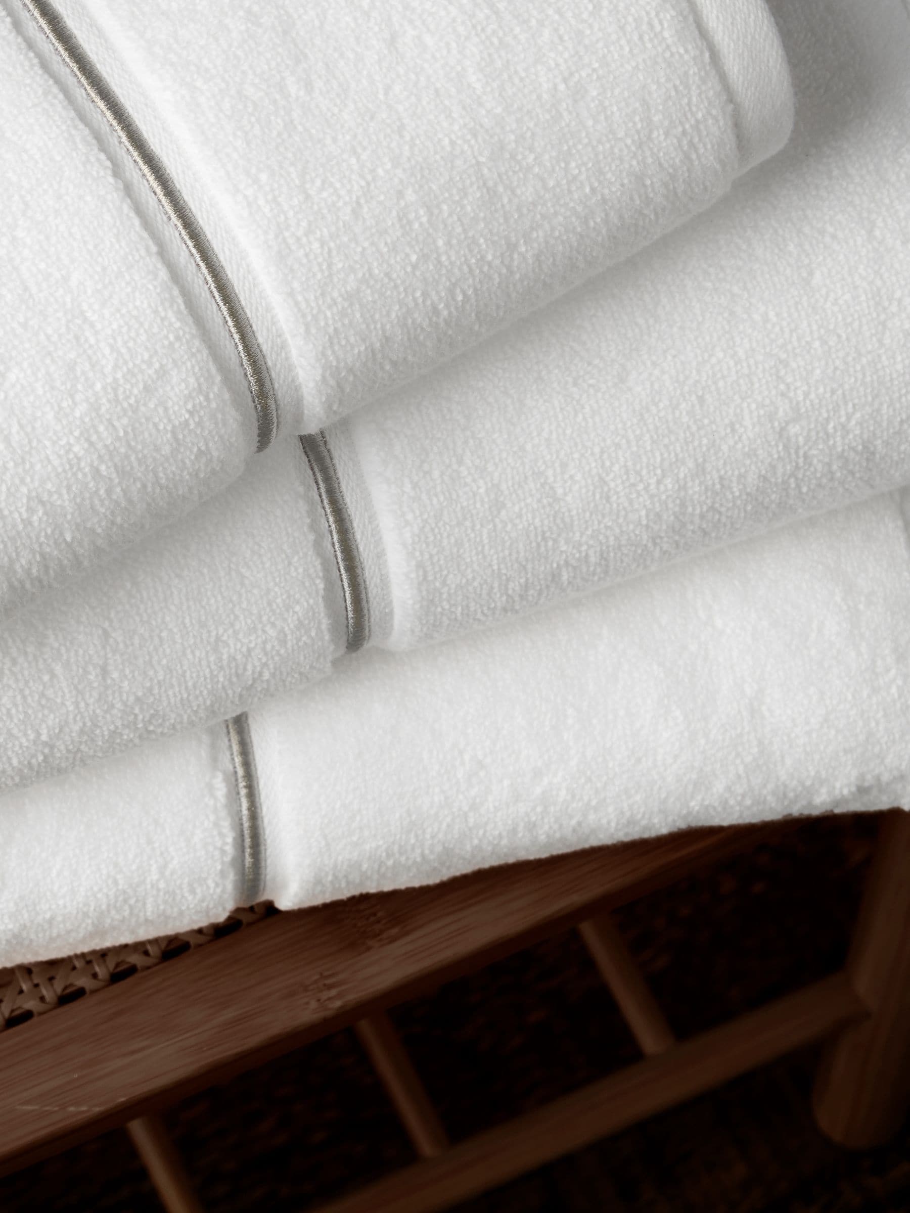 Bianca white zero twist cotton bath towel, UK version