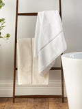 Bianca white zero twist cotton bath towel, UK version